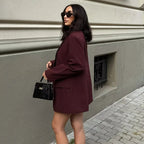 Women's Tailored Blazer Single-Breasted with Structured Fit - 5