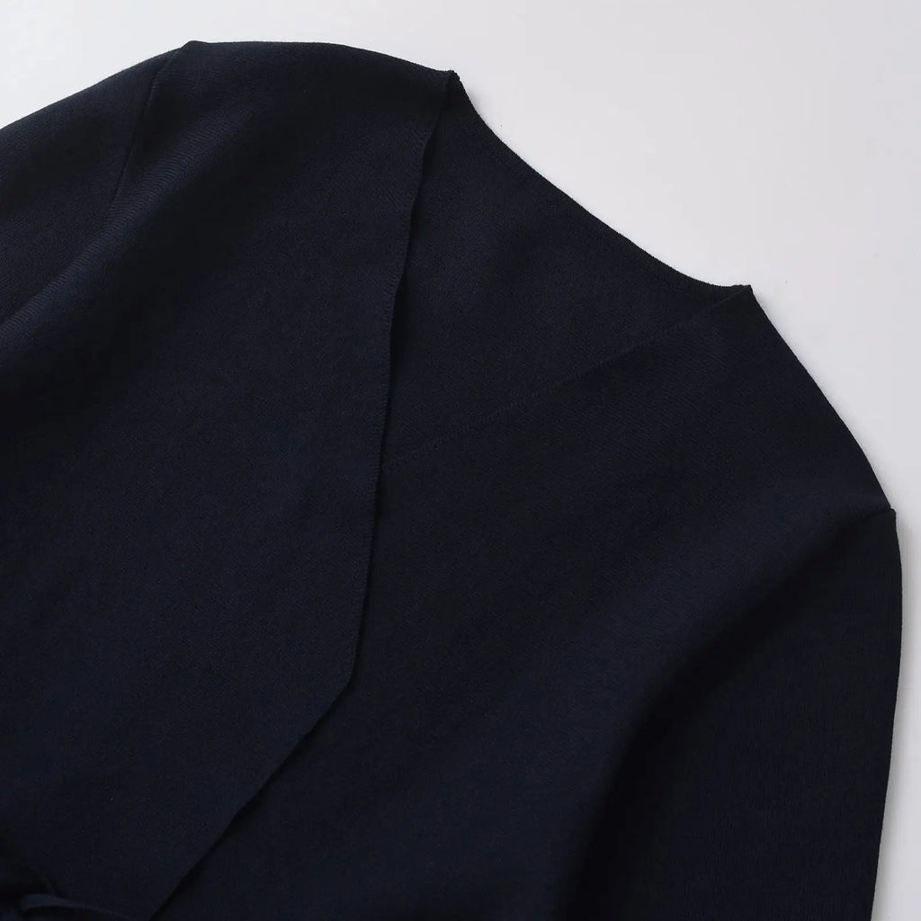 Women's Knit Blazer with Shoulder Pads and Belted Waist - 3