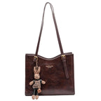 Women's Tote Bag with Detachable Bunny Charm - 3