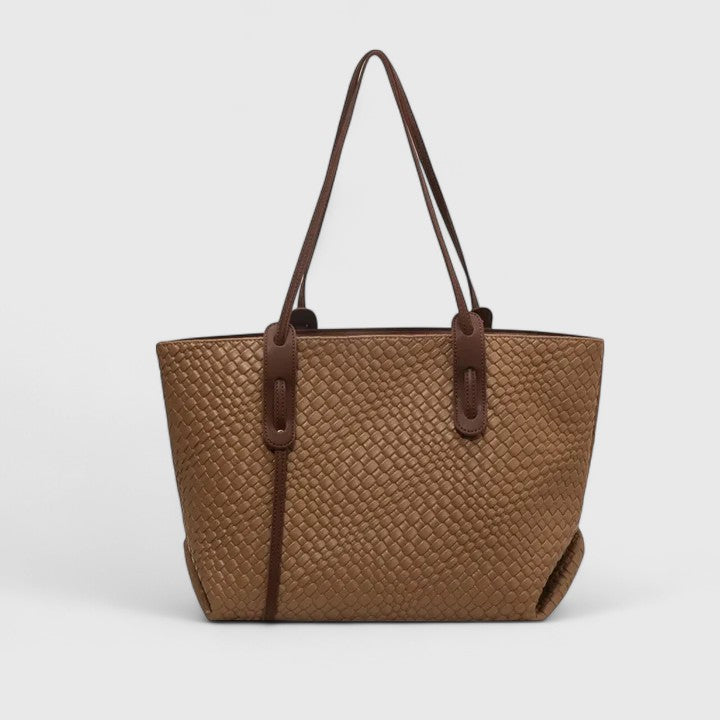Women's Woven Tote Bag with Dual Handles