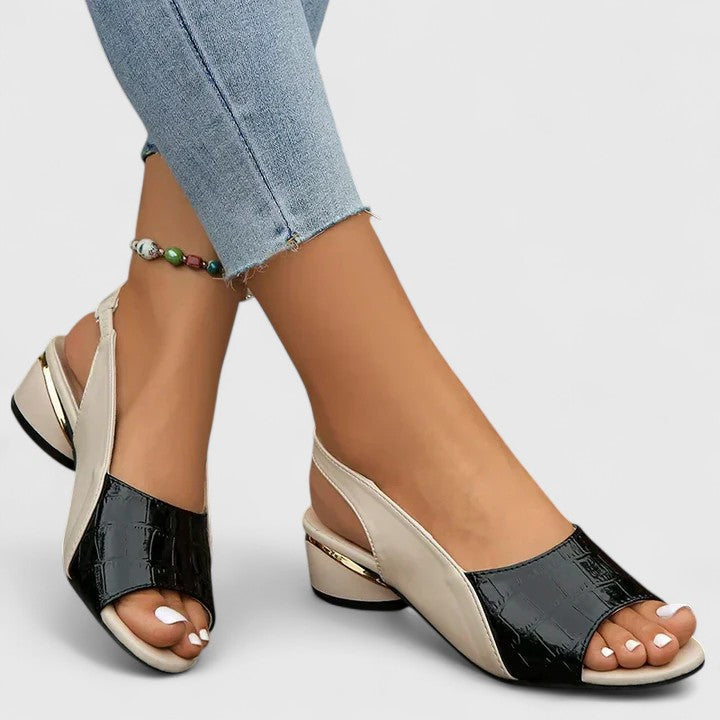 Mariah | Elegant Leather Sandals - Black