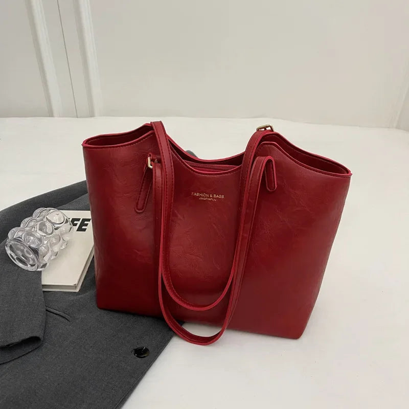 Women's Tote Bag with Detachable Charm and Vintage Finish - 7