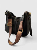 Women's Shoulder Bag with Curved Silhouette and Adjustable Strap - 6