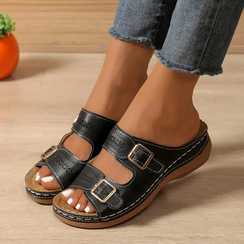 Jasmine | Adjustable Sandals - Black