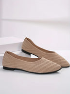Women's Ballet Flats Pointed Toe with Stretch Knit Upper - 7