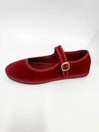 Women's Mary Jane Ballet Flats with Strap Detail - 5