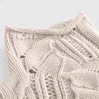 Women's Jumper High Neck Cable Knit Long Sleeve - 4