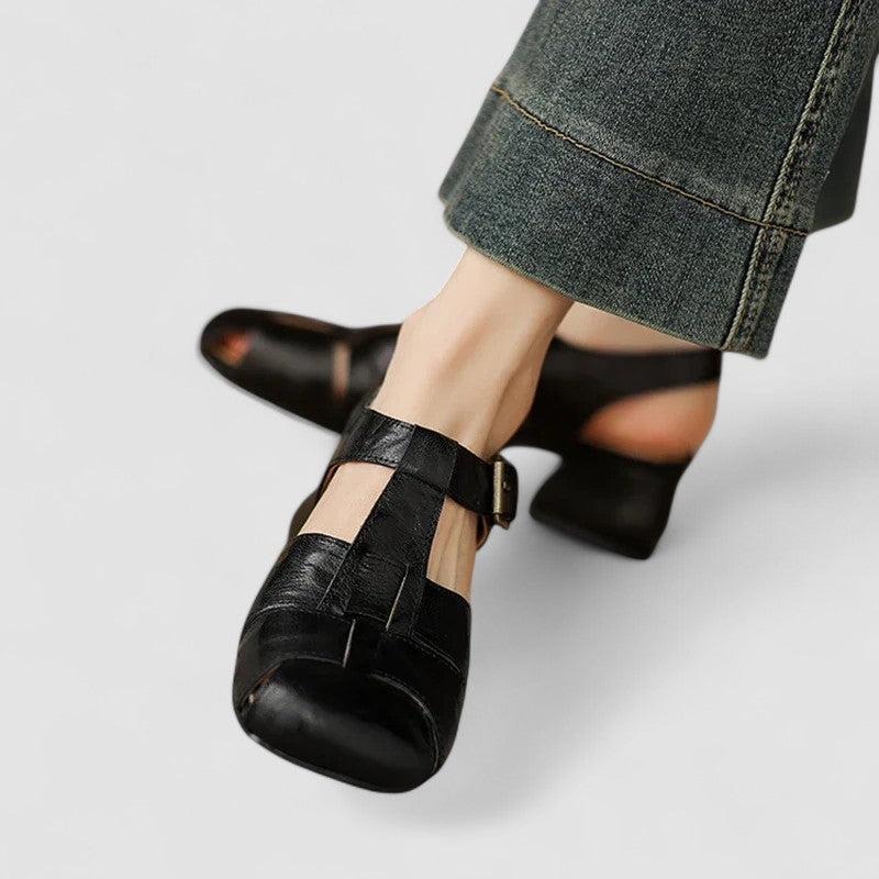 Saryanna | Orthopaedic Mary Jane Shoes - Black