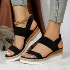 Women's Espadrille Flatform Sandals with Double Strap - 4