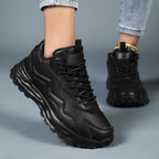 Women's Chunky Platform Sneakers with Mesh Upper - 5