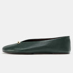 Women's Ballet Flats with Metal Buckle Detail - 4