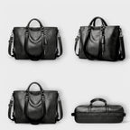 Women's Large Tote Bag with Faux Leather Finish and Twin Handles - 5