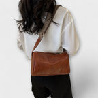 Women's Crossbody Bag with Woven Adjustable Strap - 4