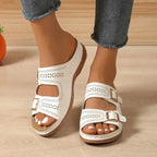 Jasmine | Adjustable Sandals - White