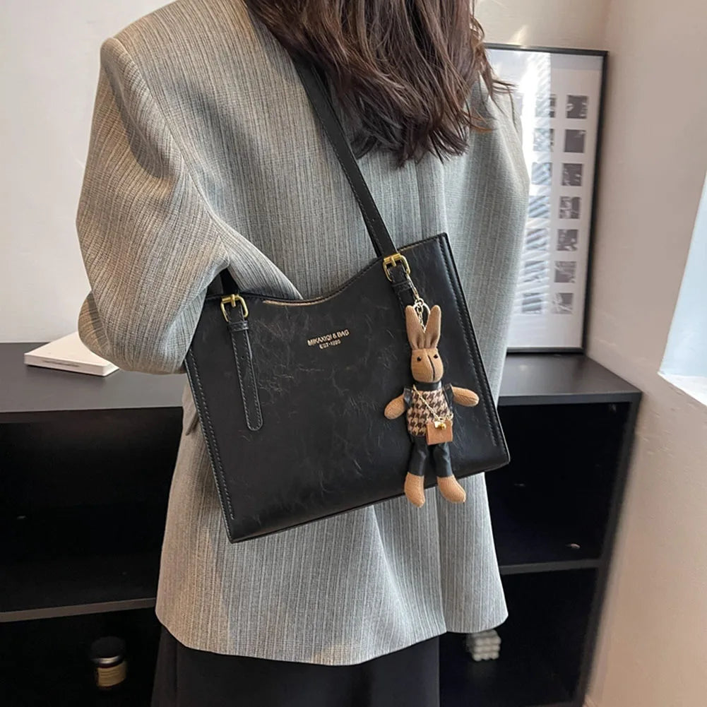 Women's Tote Bag with Detachable Bunny Charm - 6
