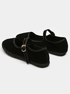 Women's Mary Jane Ballet Flats with Strap Detail - 6