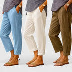 Women's Straight-Leg Trousers with Side Pockets - 6