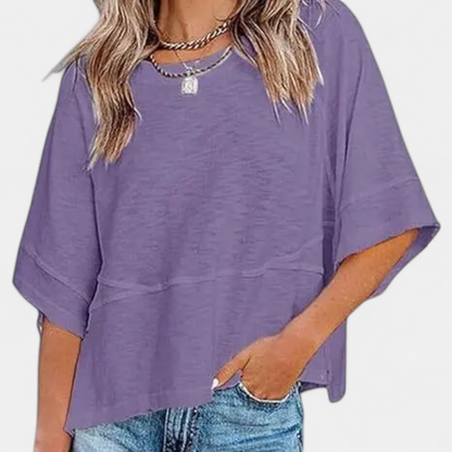 Women's Casual Batwing Sleeve Blouse - Very Peri