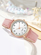 Women's Watch with Slim Strap and Round Case - 4