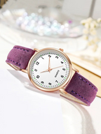 Women's Watch with Slim Strap and Round Case - 7