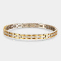 Women's Bracelet with Magnetic Clasp and Adjustable Link Chain - Silver & Gold