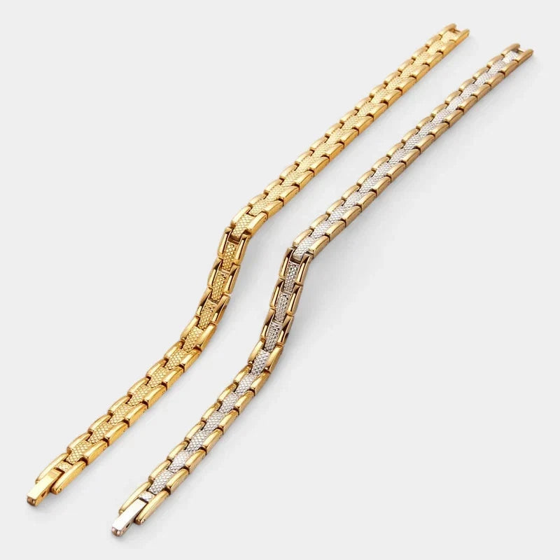 Women's Bracelet with Magnetic Clasp and Adjustable Link Chain - 7