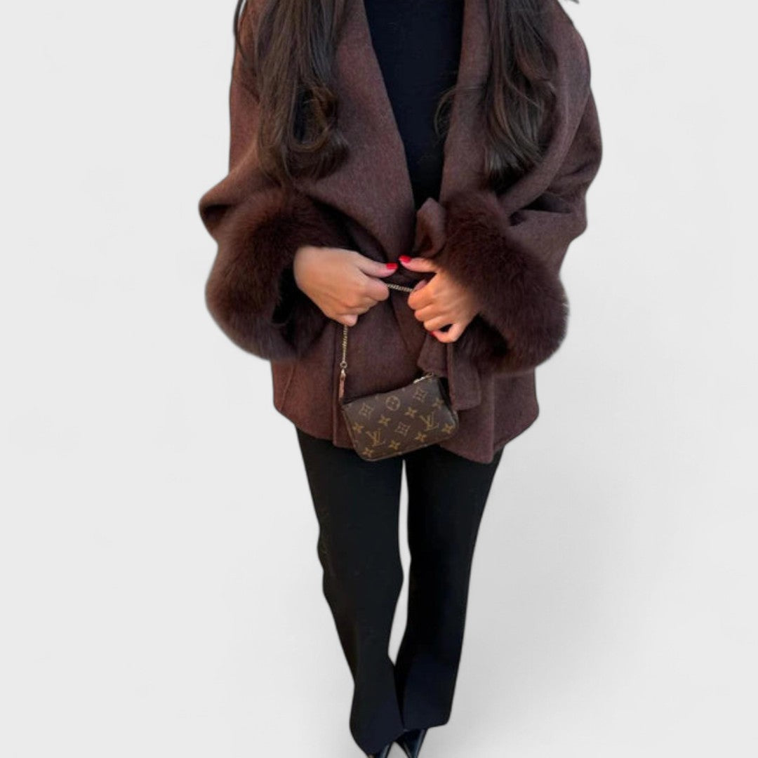 Fyn | Elegant Coat - Dark Red