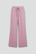 Women's Palazzo Trousers Wide Leg with Drawstring Waist and Side Pockets - 2