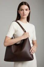 Maria | Women’s Classic Tote Bag with Faux Outer and Large Inner Pocket - 2