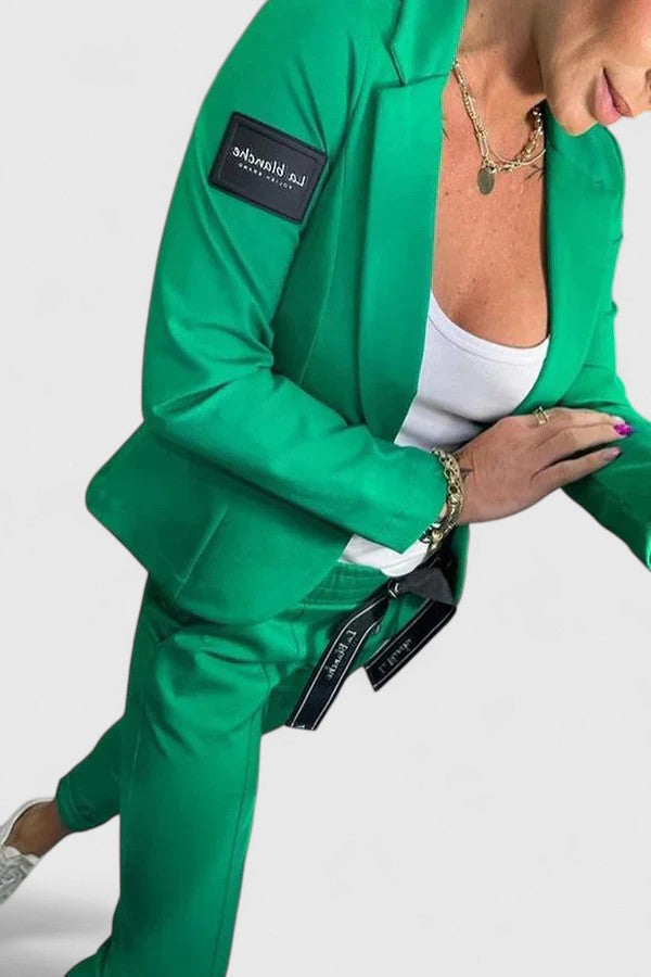 Women's Blazer and Jogger Two-Piece Set - 12