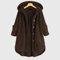 Franca - Fleece Jacket with Hood - Brown