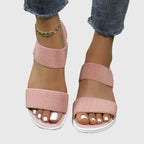 Women's Sandals with Adjustable Straps and Platform Sole - 13