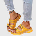 Diora | Orthopaedic Leather Sandals - Yellow