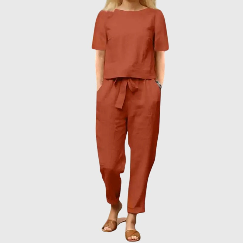Suzy | Effortless Summer Co-Ord - Orange