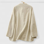 Women's Shirt with Knot Closures and Stand Collar - 2