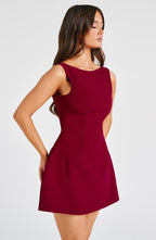 Women's Sleeveless Mini Dress with Fit-and-Flare Silhouette - 7