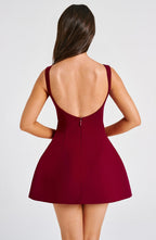 Women's Sleeveless Mini Dress with Fit-and-Flare Silhouette - 9