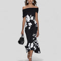 Isabrunel | Elegant Midi Dress - Black