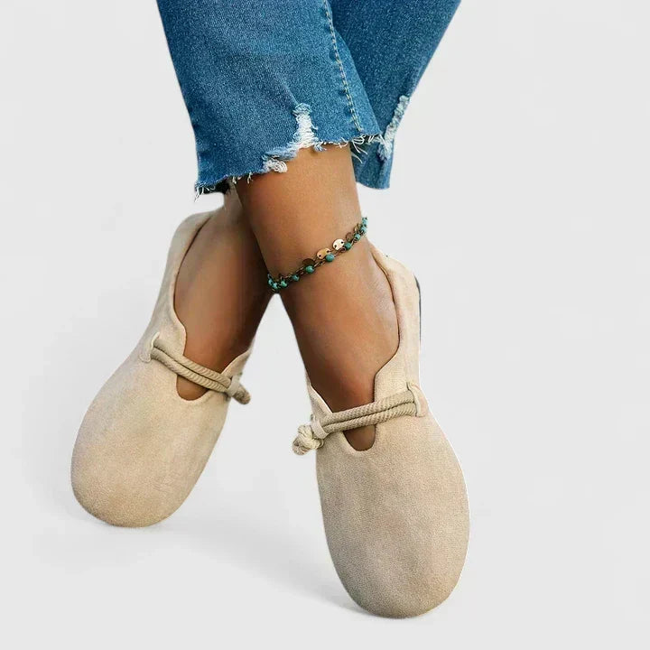 Women's Slip-On Loafers with Braided Trim Detail - 6