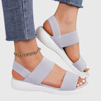 Women's Sandals with Adjustable Straps and Platform Sole - 7