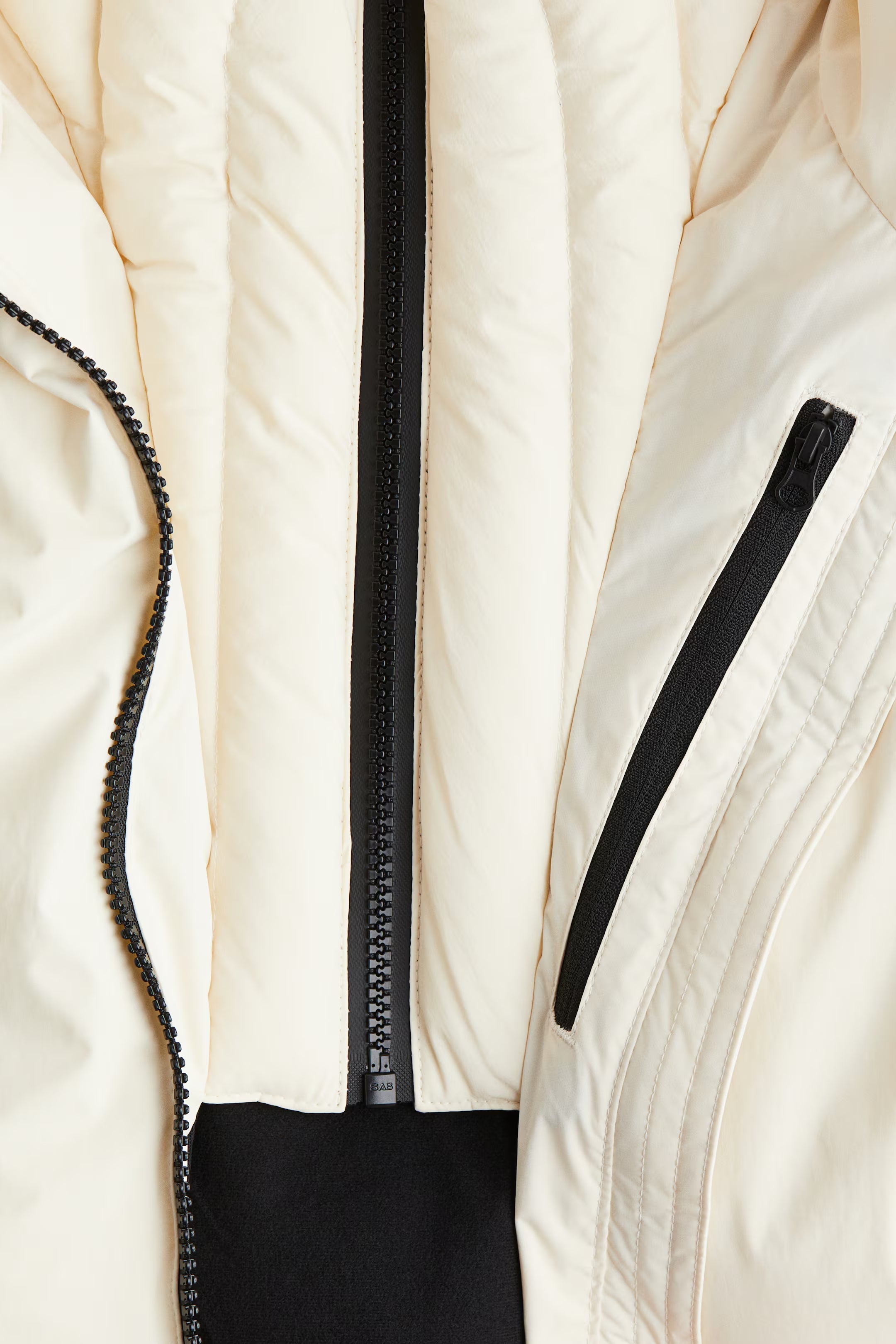 Women's Ski Jacket with Detachable Hood, Belted Fitted Waist - 7