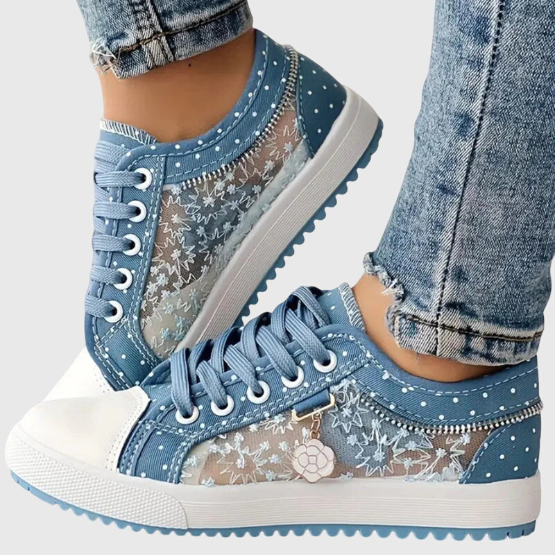 Elena | Orthopaedic Trainers - Light Blue