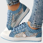 Elena | Orthopaedic Trainers - Light Blue