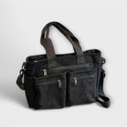 Women's Tote Bag with Multiple Pockets and Top Handles - 15