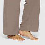 Women's Trousers Straight Leg with Elasticated Waist and Pockets - 5