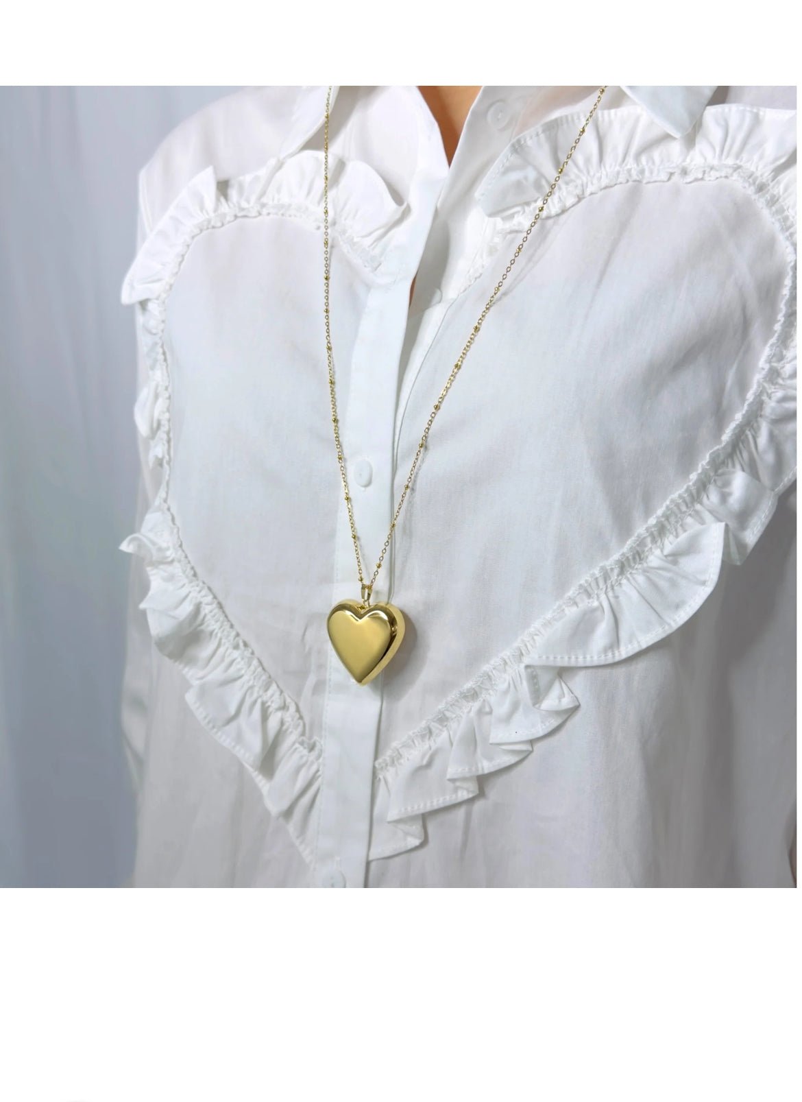 Women's Heart Pendant Necklace with Fine Chain - 2