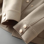 Women's Button-Front Jacket with Peter Pan Collar - 5
