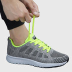 Women's Trainers with Cushioned Sole and Lace-Up Fastening - Grey/Green