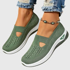 Women's Slip-On Walking Trainers with Cut-Out Detail - 6