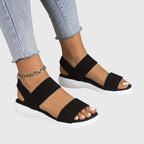 Women's Sandals with Adjustable Straps and Platform Sole - 2